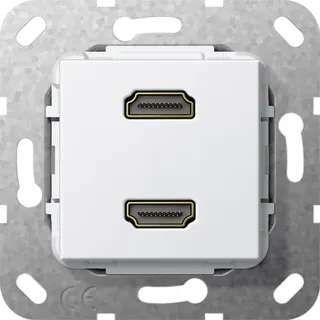 Gira HDMI 2fach Kabelpeitsche Einsatz Reinweiß