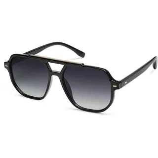 SOJOS Retro Rechteckige Polarisierte Sonnenbrille SJ2283 | UV400 Schutz Eckig 70er Unisex Damen Herren Klassisch