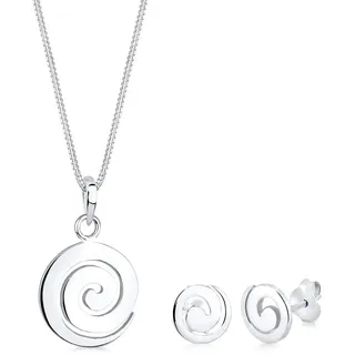 Elli Damen Schmuckset Spirale Anhänger basic modern in 925 Sterling Silber