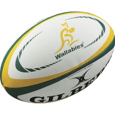Gilbert Australien International Rugby Replica Ball, Weiß, 5