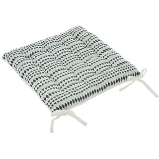 Atmosphera Createur d ́interieur Sitzkissen Micah 38/38 cm , Blau , Naturmaterialen , 38x38 cm , Heimtextilien, Wohntextilien, Sitzkissen