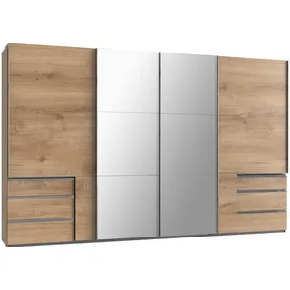 WIMEX Schwebetürenschrank Level 350 x 216 x 65 cm Beige/Braun