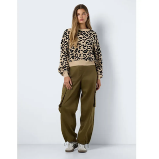 Noisy May Charlott Pullover - Nomad / Black Leo - XS