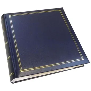 walther design Fotoalbum blau 200 Fotos 13 x 18 cm Memo-Einsteckalbum Kunstleder mit Prägung, Monza ME-139-L