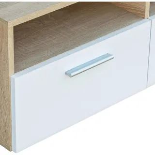 vidaXL Jina TV-Schrank 95x35x36 cm Eiche/Weiß Holzwerkstoff