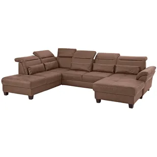 OTTO home Wohnlandschaft Mikrofaser 3-Sitzer Braun