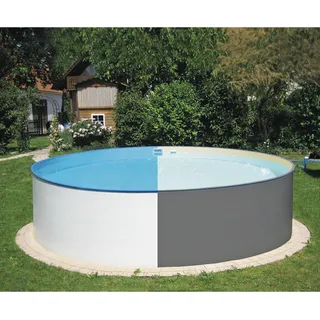 Pool Steely Anthrazit , Anthrazit , 4-teilig , Freizeit & Co, Pools & Wasserspaß, Pools, Stahlwandpools