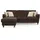 Cavadore Schlafsofa Palera L-Form Polstersofa mit Federkern Schlaffunktion und Bettkasten 244 x 89 x 163 Mikrofaser Braun