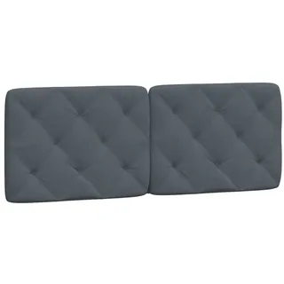 vidaXL Kopfteil-Kissen Dunkelgrau 140 cm Samt