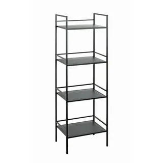 Haku-Möbel Bücherregal 40 x 30 x 128 cm Schwarz