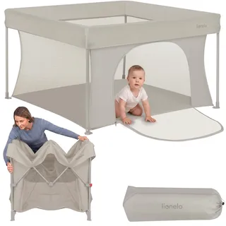 Lionelo Paco Laufstall Baby Faltbar 111 x 111 cm, Kompakter Laufgitter