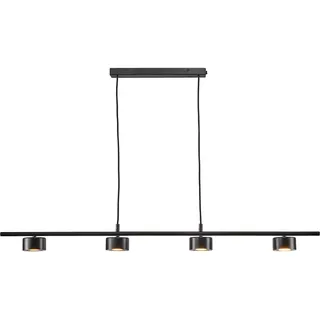 Nordlux Clyde 4-flg. LED 115 cm rund schwarz