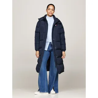 Tommy Jeans Steppmantel »TJW ALASKA LONG PUFFER EXT«, mit Logostickerei, blau