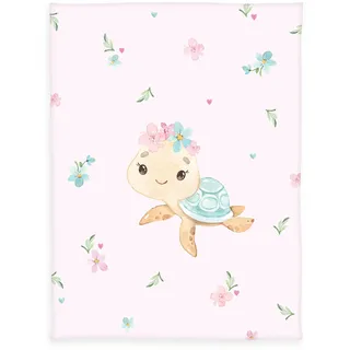 Herding babybest Microfaser-Flauschdecke Little Turtle, 75 x 100 cm, Polyester, Kuscheldecke