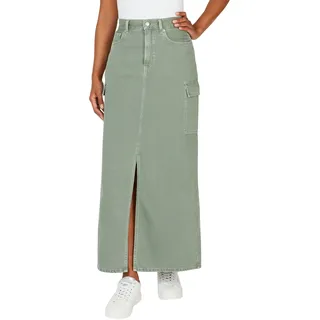 Pepe Jeans Jeansrock »MAXI SKIRT HW CLR«, in trendy Maxilänge, grün