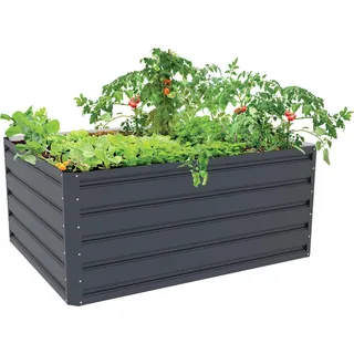 Hochbeet G21 Daisy 120 x 90 x 52 cm, Metall, anthrazit - Schwarz