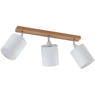 Lindby Strahler Imarin (Skandinavisch) aus Holz (3 flammig, E27) - Deckenlampe Deckenleuchte Lampe Spot Wohnzimmerleuchte