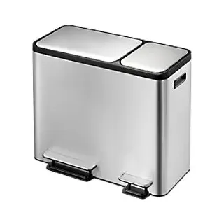 EKO Treteimer Edelstahl 45 L 60,5 (B) x 32,1 (T) x 49,2 (H) cm Silber EcoCasa