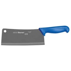 Starrett Profi Küche Hackmesser Messer aus Edelstahl - Breites rechteckiges Profil - 8 Zoll (200 mm) - Blauer Griff