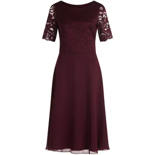 Cocktailkleid VERA MONT "Cocktailkleid mit Spitze", Damen, Gr. 38, EURO, lila (strong aubergine), Obermaterial: 100% Polyester PES., Kleider Cocktailkleid