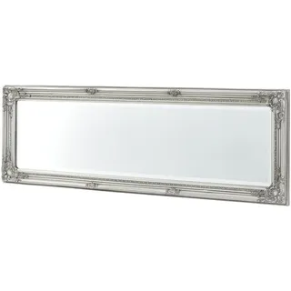 [en.casa] Wandspiegel Livorno 132x42 cm Ganzkörperspiegel im Eukalyptusholz Rahmen Antik Silber