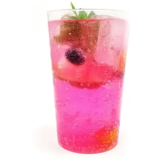 silverkitchen 25 Becher Plastik 500 ml, Cocktailbecher Set Plastikbecher 500 ml, Wiederverwendbar, Spülmaschinenfest