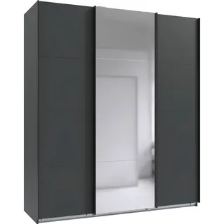 WIMEX »Jork Kleiderschrank mit Spiegel, schwarze Metallgriffe« Schrank in verschiedenen Größen und Innenausstattungsvarianten,