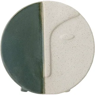 Bloomingville Talia Vase zum Aufhängen aus Steingut in der Farbe Beige-Grün, Maße: 17,5cm x 18cm x 9,5cm, 82046533