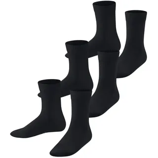 Falke Unisex Kinder Socken Family Multipack K So Baumwolle einfarbig 3 Paar, Blau Dark Marine 6170, 31-34