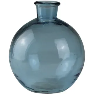 AM Design "Blau-glänzende Glasvase", wertet jedes Blumenarrangement auf,
