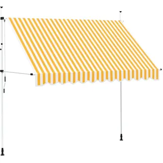 vidaXL Einziehbare Markise 300 cm orange/weiß