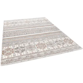 THEKO Wollteppich »Royal Shaal - 1719« rechteckig 120 mm Höhe Obermaterial: reine Wolle, handgetuftet, auch als Läufer, weiß