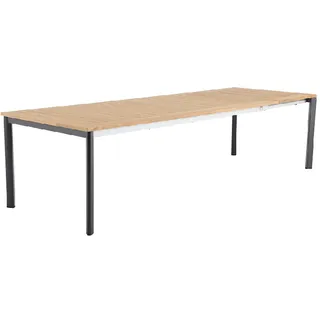 MWH Alutapo Ausziehtisch Aluminium/Teak