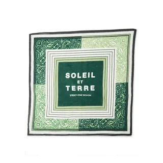 Street One Bandana aus Baumwolle mit Wording Bright Pistachio A