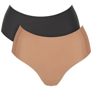 SLOGGI High-Waist-Slip ZERO Feel 2.0 (2er Pack) unsichtbar unter der Kleidung braun XL
