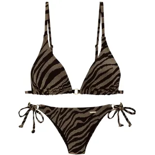 Bruno Banani Triangel-Bikini Damen schwarz-gold Gr.36 Cup C/D