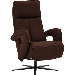 Valdera Relaxsessel , Braun , Metall , Echtleder , Semi-Anilinleder, Rindleder , 77x110x87 cm , Goldenes M , Fußauswahl, Lederauswahl, Stoffauswahl , Wohnzimmer, Sessel, Ledersessel