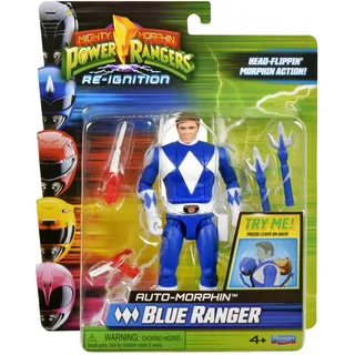 Power Rangers Mighty Morphin Auto-Morphin Blue Ranger Actionfigur