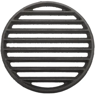 SUMTree Rund Gusseisen Grillrost Verdickter Gitterrost Schwarz Gussrost Haltbar Ofenrost Tafelrost Kohlerost Ascherost Kaminrost Feuerrost für Grill und Kamine Durchmesser 27,5 cm leicht zu bedienen