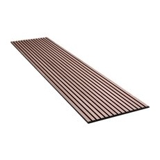 Akustikpaneel Wandverkleidung Walnuss Natur MDF Akustikfilz Schwarz 240 cm FSC®