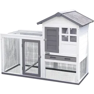 Kerbl Nagerstall Freetime Luke 127 x 62 x 98 cm grau, weiß