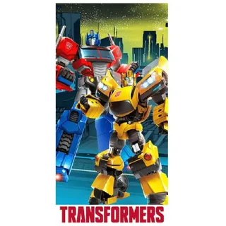 TDI Badetuch für Kinder mit Transformers-Figuren, ideal zum Schwimmen, Sport, Strand, Größe 140 cm x 70 cm