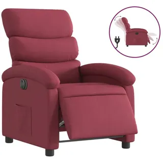 vidaXL Relaxsessel Elektrisch Weinrot Stoff - Rot
