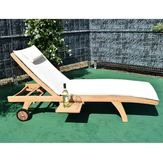 Liegenauflage 200cm x 58cm für Gartenliege Görz TL-3005 Creme - Beige