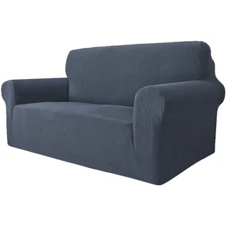GRIFEMA High Stretch Sofabezug 2 Sitzer Sofaüberwurf Jacquard Elastische Sofahusse für Wohnzimmer Protector für Hunde Haustiere, Grau
