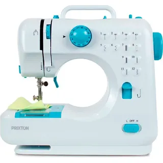 Prixton P110 tragbare Nähmaschine mit 12 verschiedenen Stichen, Blau - Blau