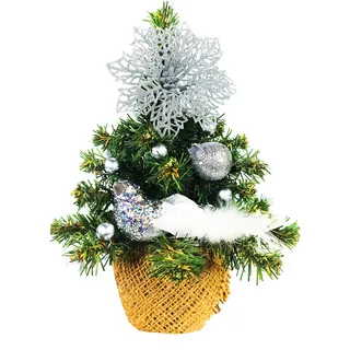 Geschmückter künstlicher Weihnachtsbaum mit 16 Ornamenten TINY 3 im Topf 25 cm - Bunt