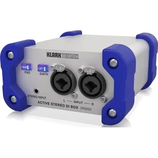 KLARK TEKNIK DN200 V2 aktive 2-Kanal-DI-Box mit erweitertem Dynamikbereich und Summier-/Split-Optionen