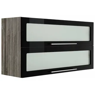 kochstation Hängeschrank KS-Samos 110 x 34 x 57 cm Schwarz
