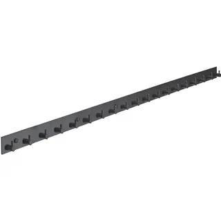 Brute Strength - Garderobenständer - 19 Haken - 130 cm - Edelstahl - Türhaken für Küche, Hakenleiste schwarz, Wandgarderobe, Bad, Wohnzimmer und Flur für Mützen Schals Handtaschen - Handtuchhaken